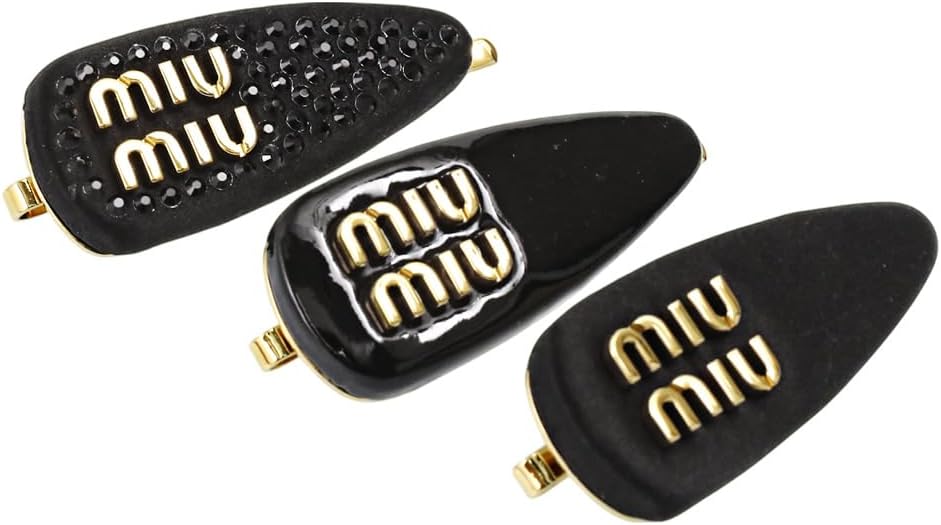 美品⭕黒/ミュウミュウ クリップ ヘアピン 楽天市場】ヘアピン